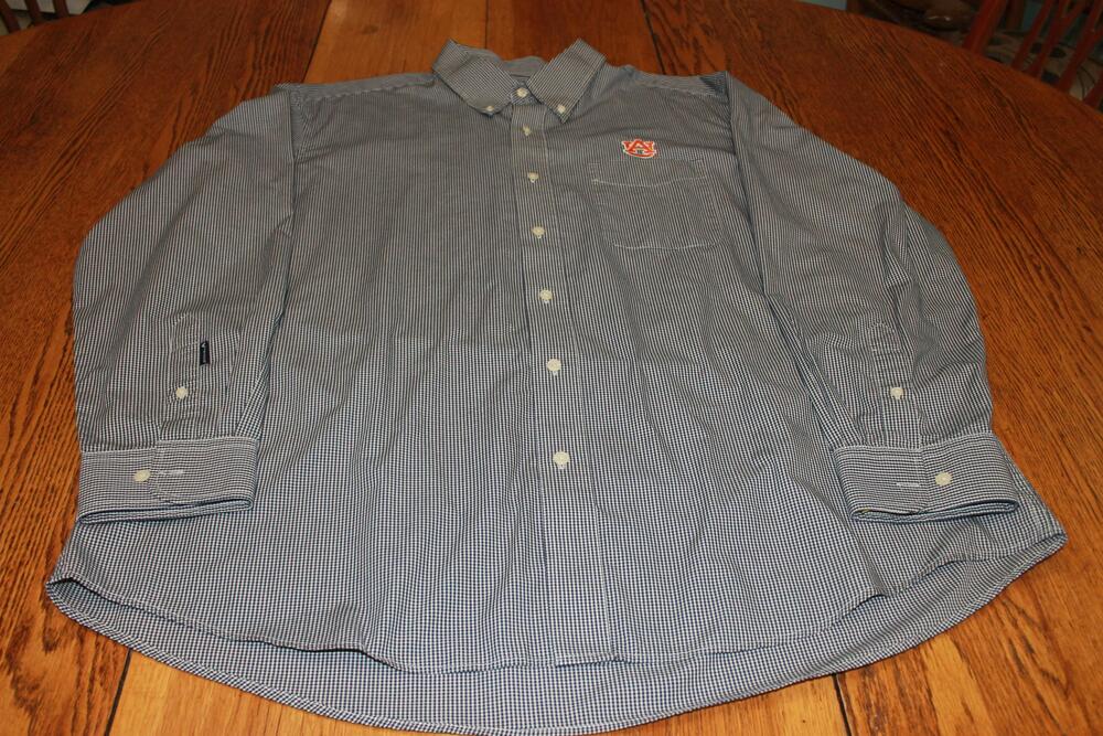 Auburn Tigers Shirt Mens 2XL NCAA Basketball Auburn University Gingham